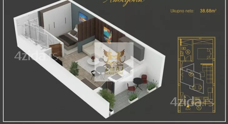 Jednosoban stan | 4zida