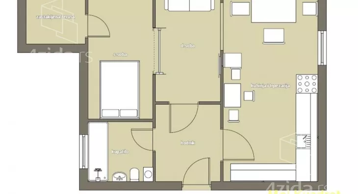 Jednoiposoban stan | 4zida