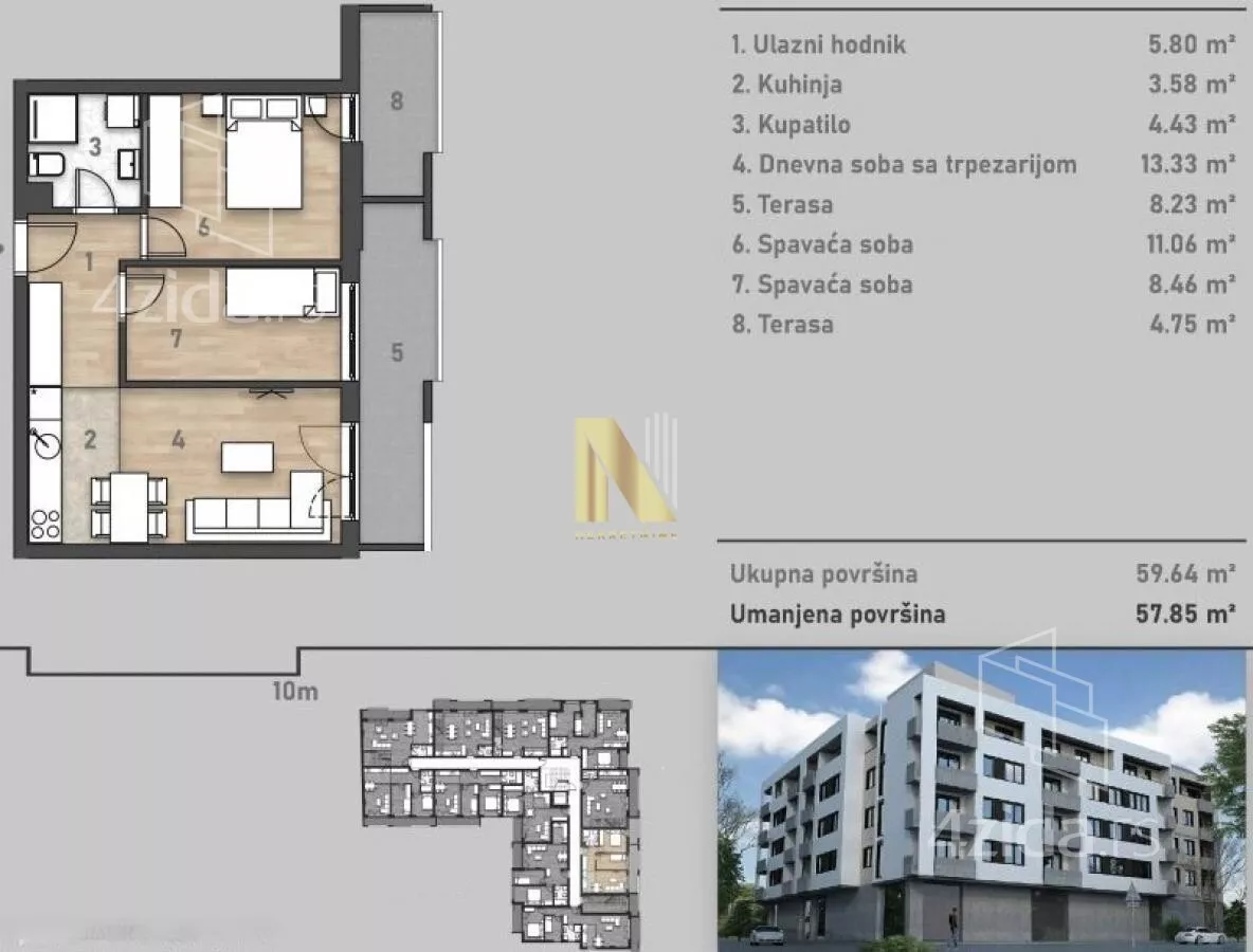 Trosoban stan | 4zida