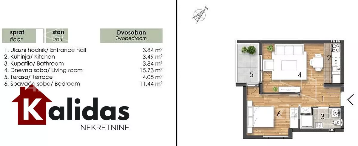 Dvosoban stan | 4zida