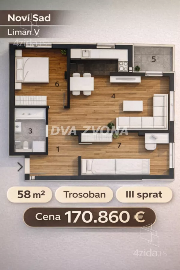 Trosoban stan | 4zida