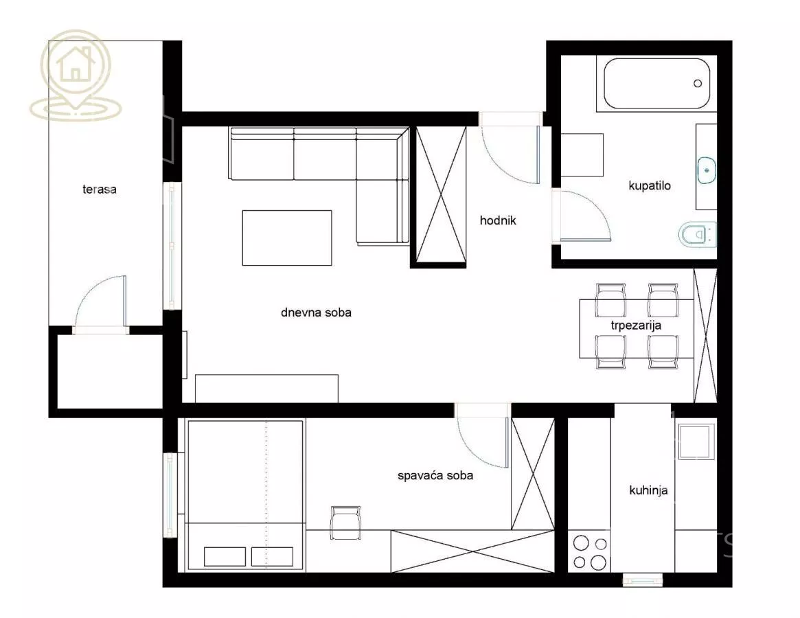 Dvosoban stan | 4zida