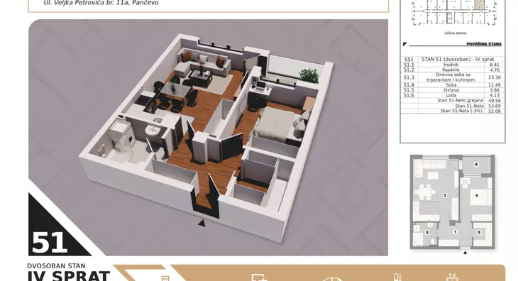 Dvosoban stan | 4zida