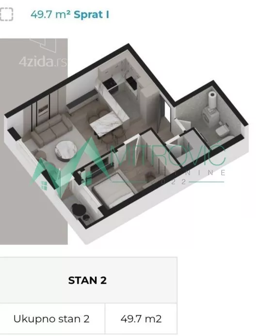 Dvosoban stan | 4zida
