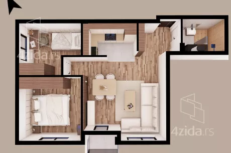 Jednoiposoban stan | 4zida