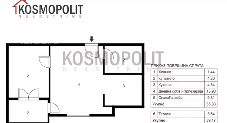 Jednoiposoban stan | 4zida