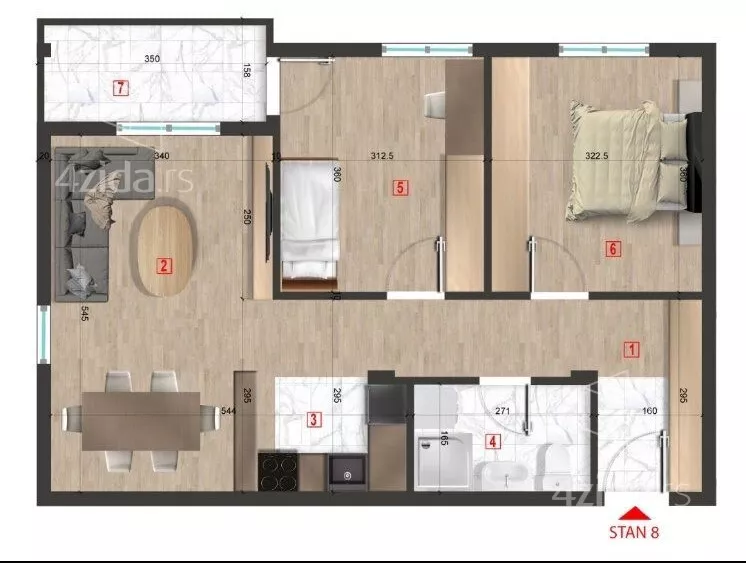 Dvoiposoban stan | 4zida