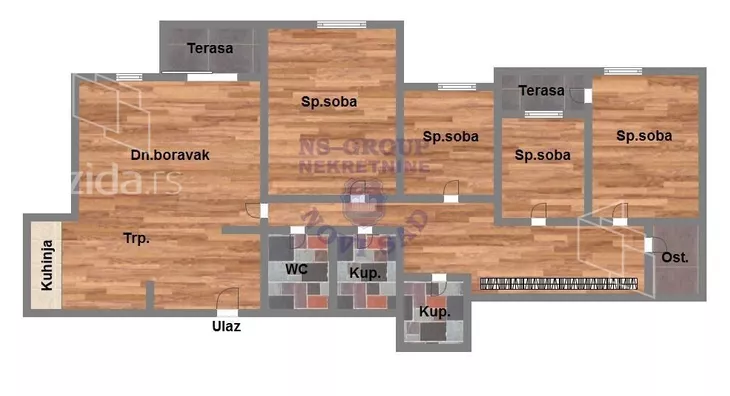 Petosoban stan | 4zida