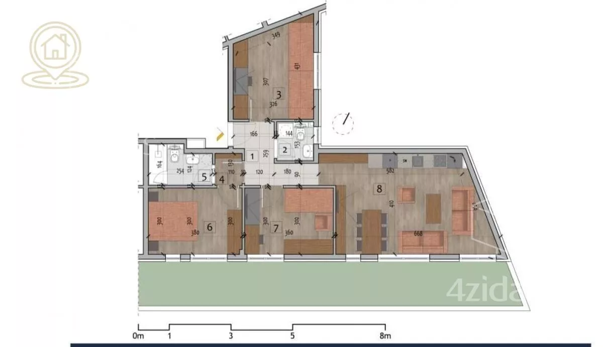 Troiposoban stan | 4zida