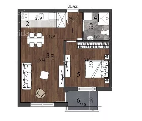 Dvosoban stan | 4zida