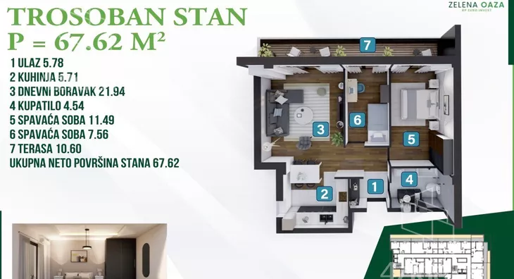 Trosoban stan | 4zida