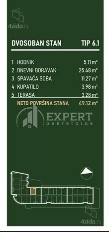 Dvosoban stan | 4zida