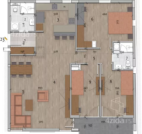 Troiposoban stan | 4zida