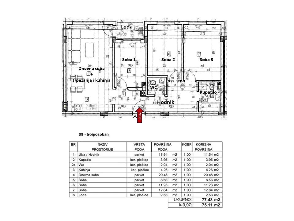 Troiposoban stan | 4zida