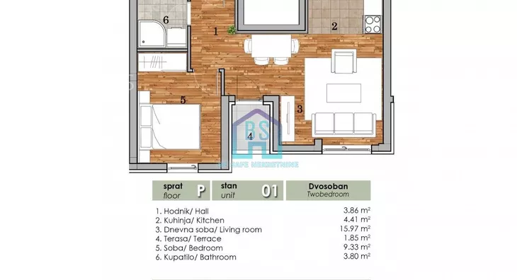 Jednoiposoban stan | 4zida