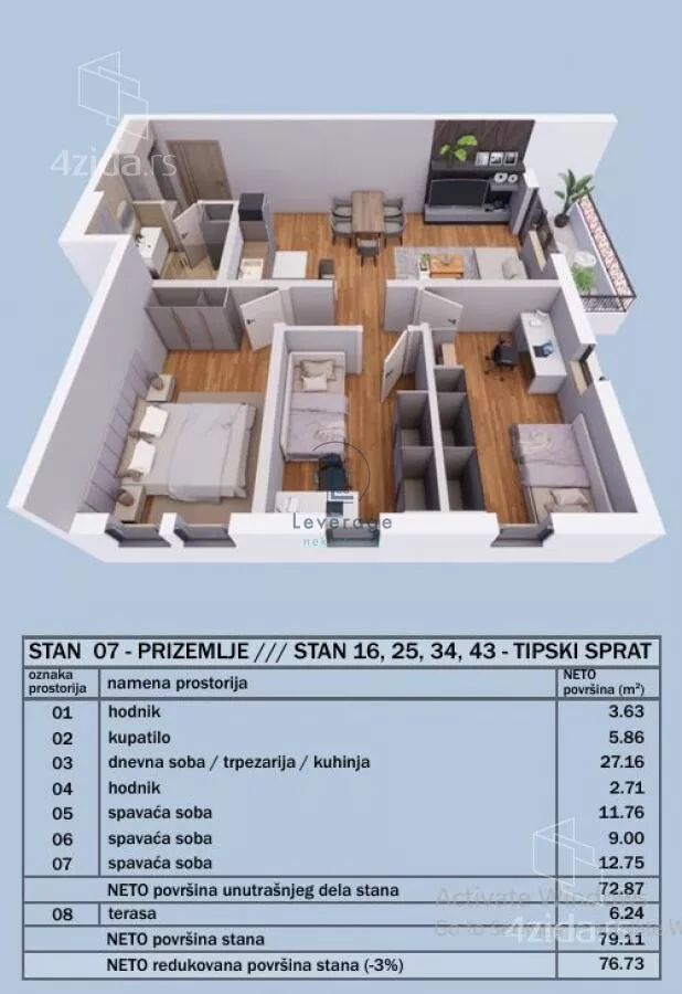Troiposoban stan | 4zida