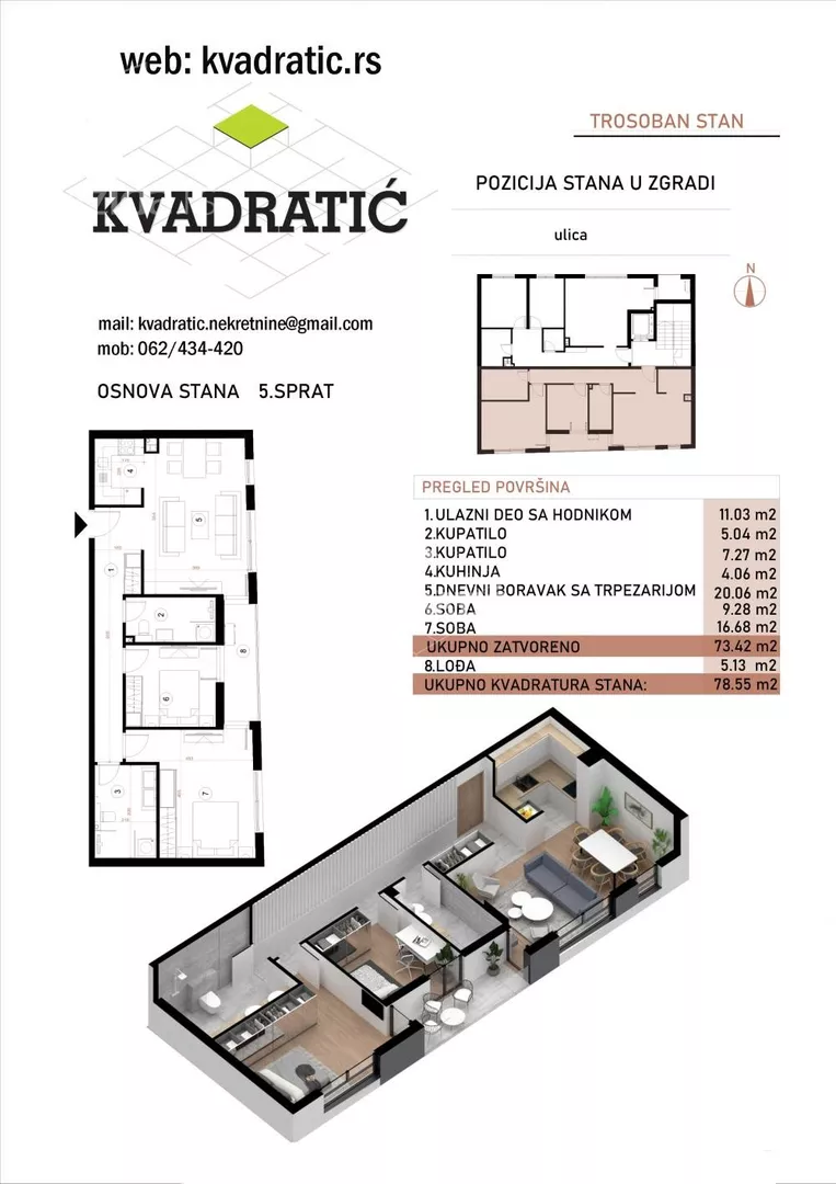 Trosoban stan | 4zida