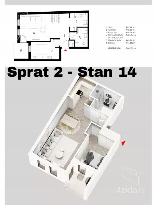 Jednoiposoban stan | 4zida