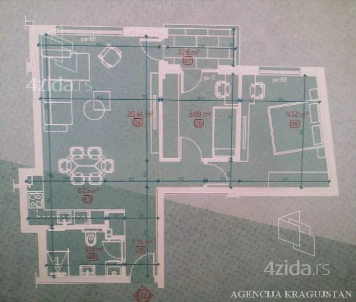 Trosoban stan | 4zida