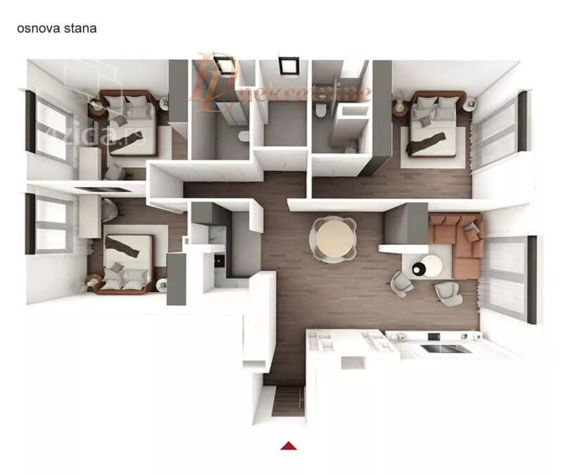 Četvoroiposoban stan | 4zida