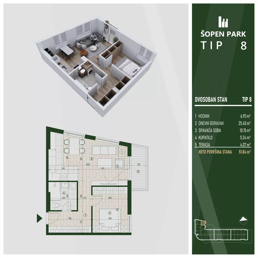 Dvosoban stan | 4zida