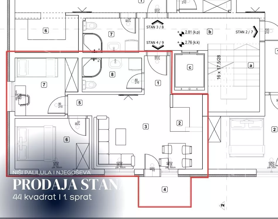 Dvoiposoban stan | 4zida