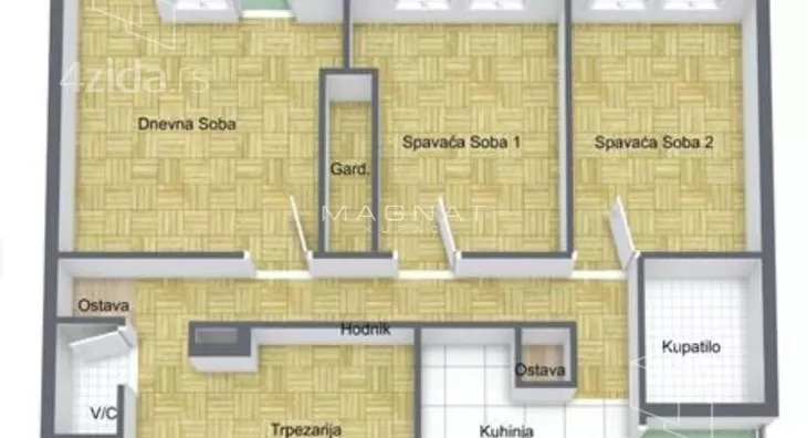 Trosoban stan | 4zida