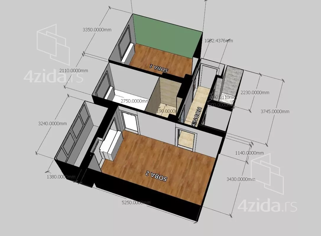 Trosoban stan | 4zida