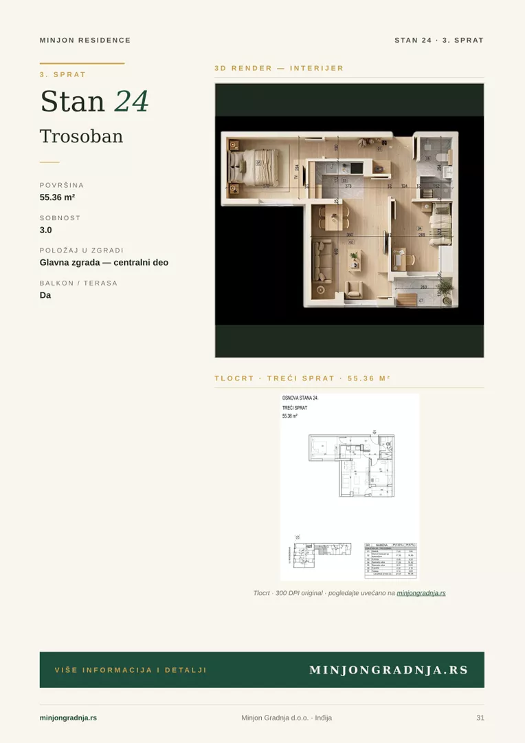 Trosoban stan | 4zida