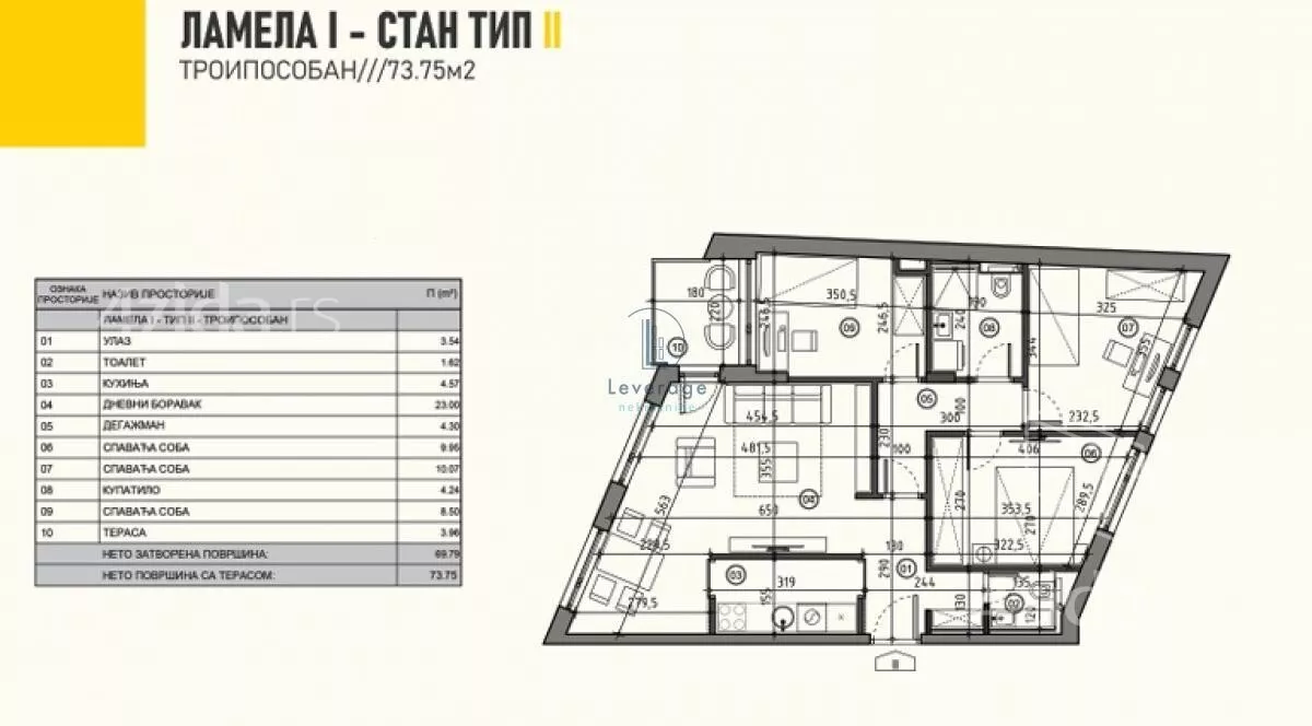 Troiposoban stan | 4zida