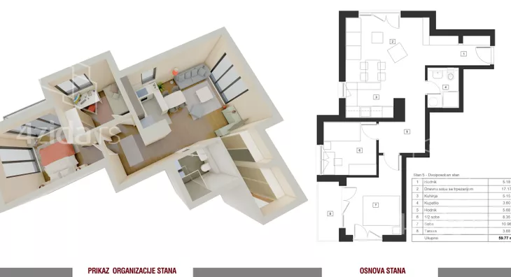Trosoban stan | 4zida