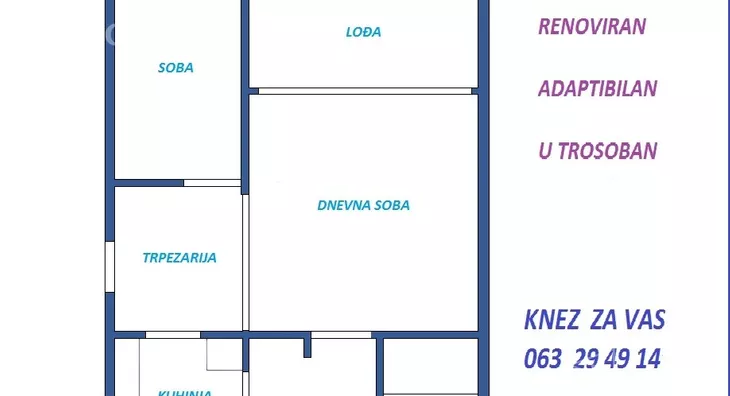 Jednoiposoban stan | 4zida