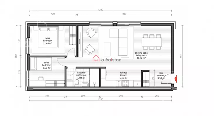 Trosoban stan | 4zida