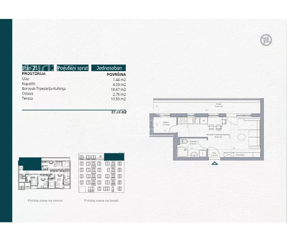 Jednosoban stan | 4zida