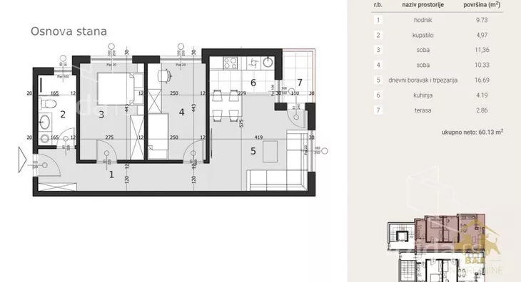 Trosoban stan | 4zida