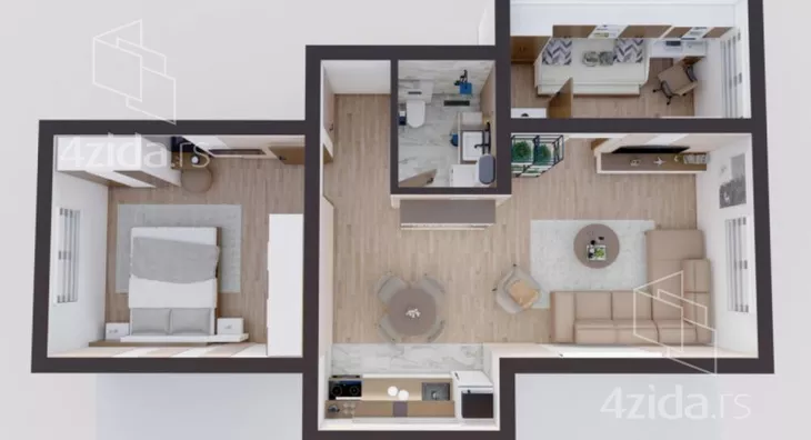 Dvoiposoban stan | 4zida
