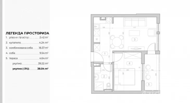 Dvosoban stan | 4zida