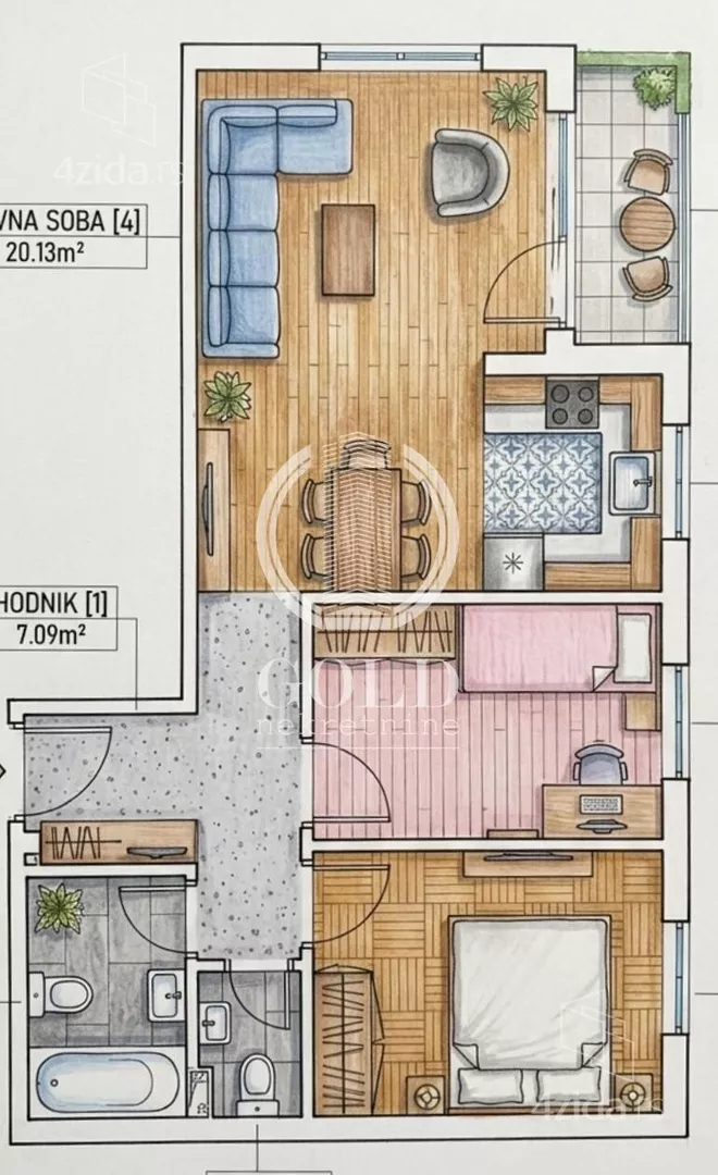 Trosoban stan | 4zida