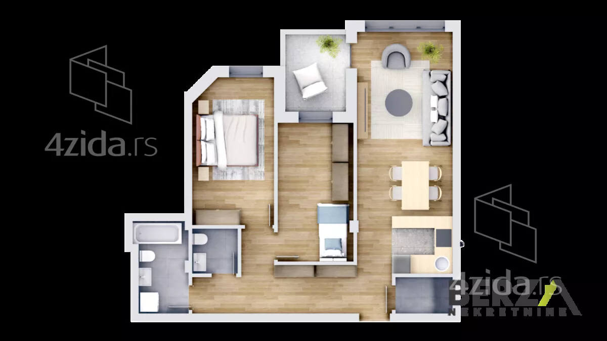 Trosoban stan | 4zida