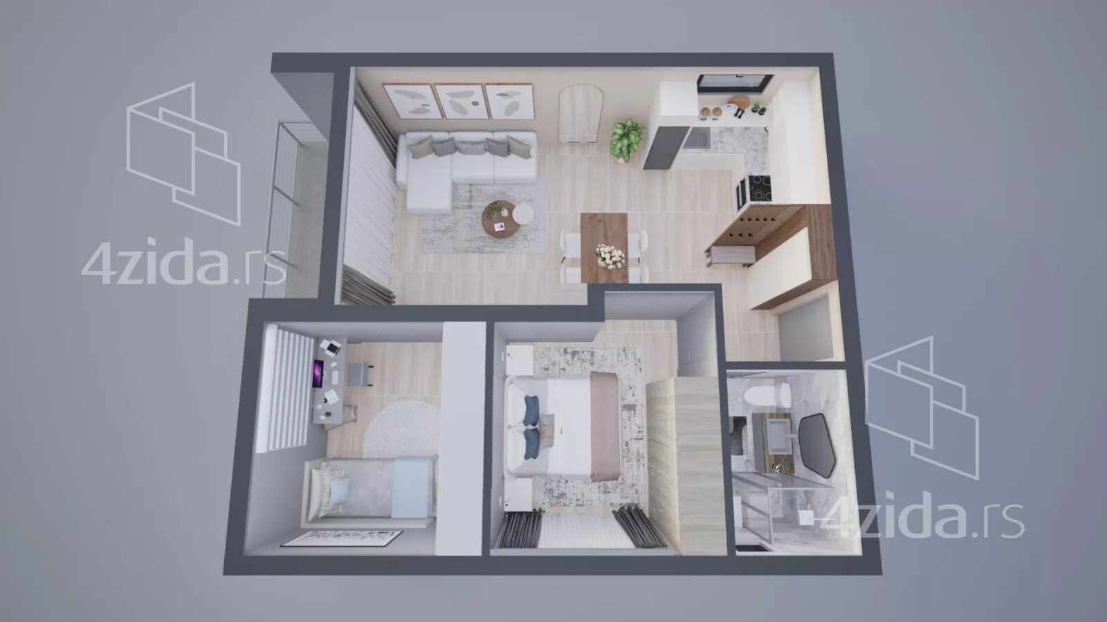 Dvosoban stan | 4zida