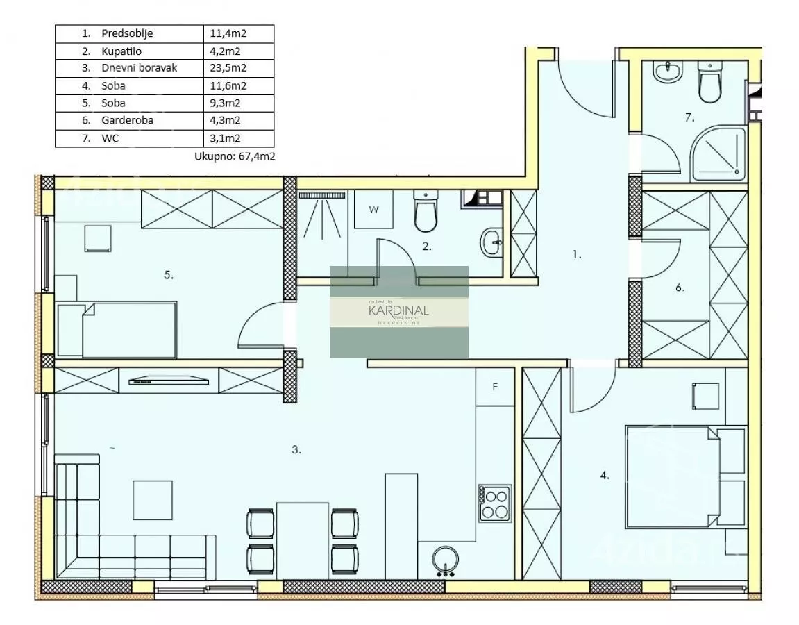 Dvosoban stan | 4zida