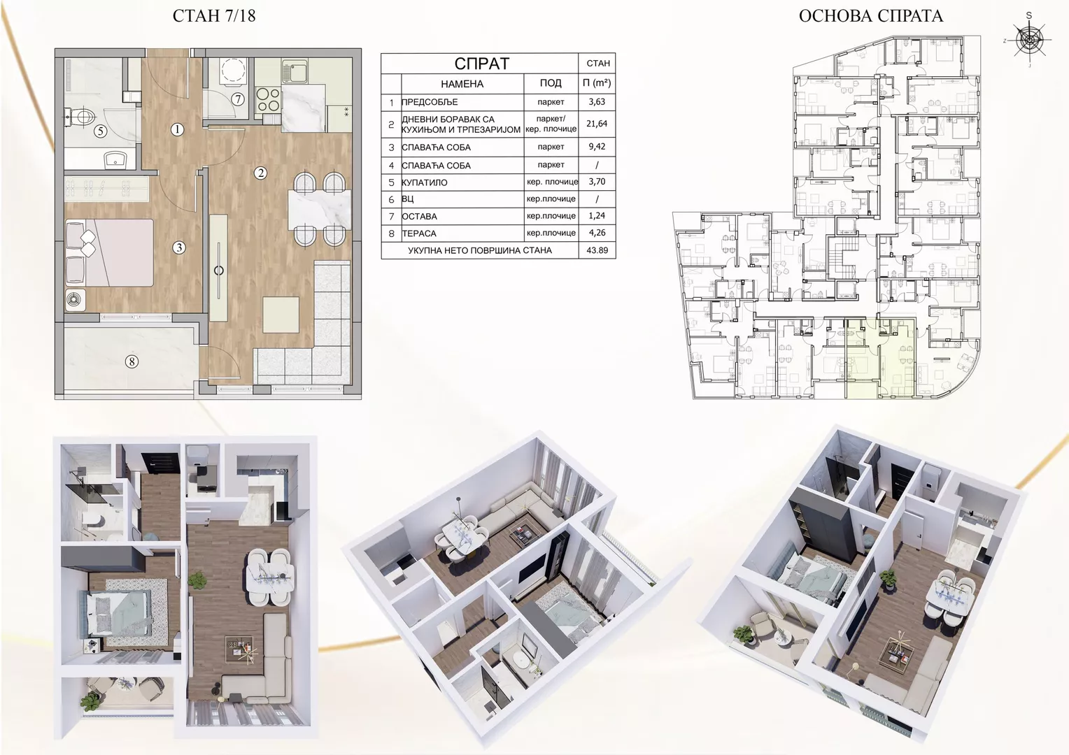 Jednosoban stan | 4zida