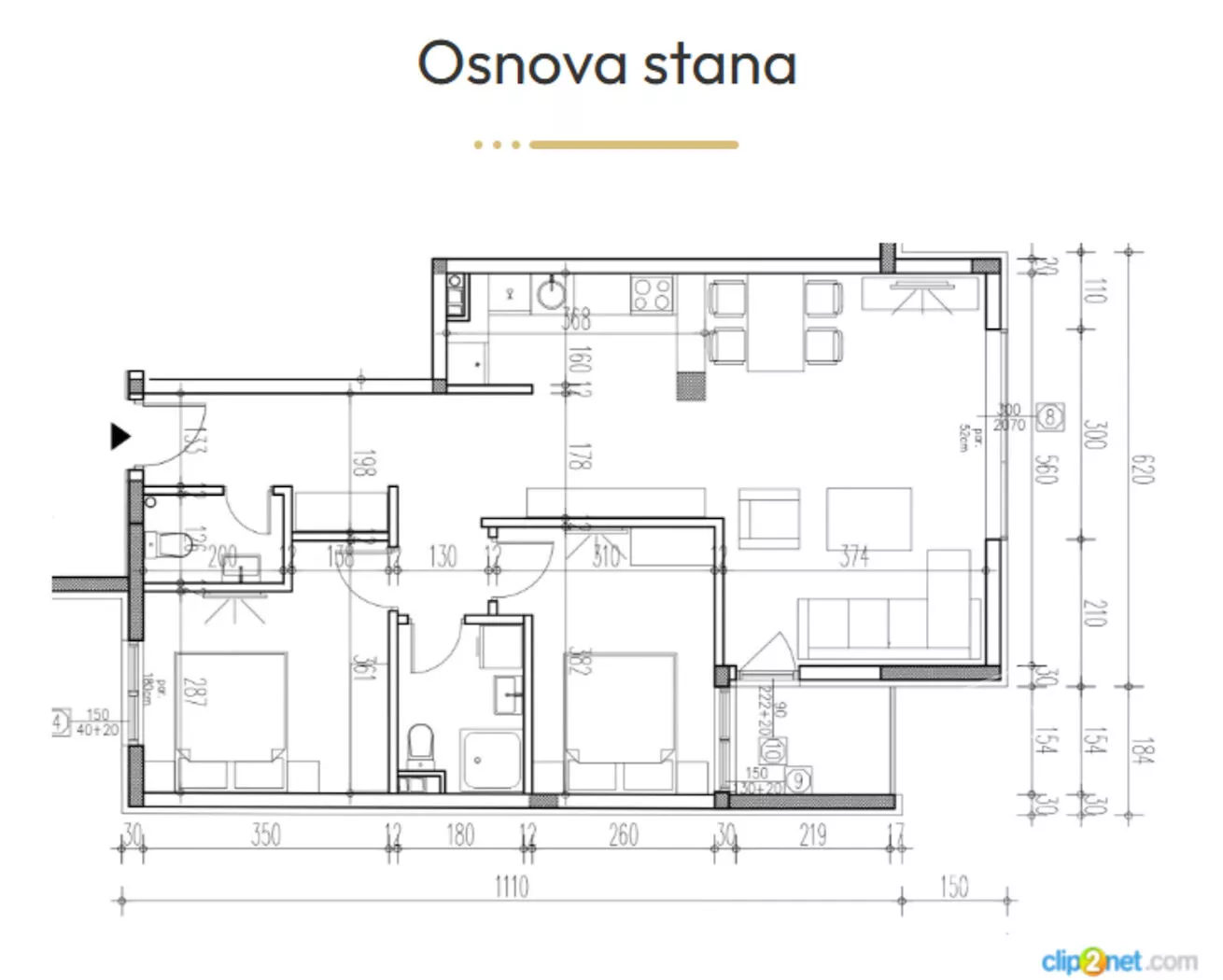 Trosoban stan | 4zida