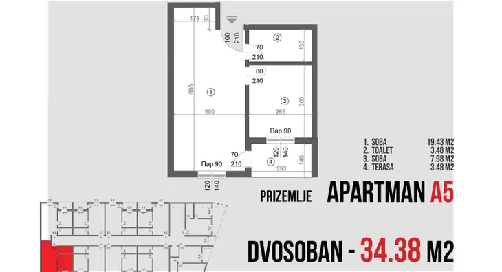 Dvosoban stan | 4zida