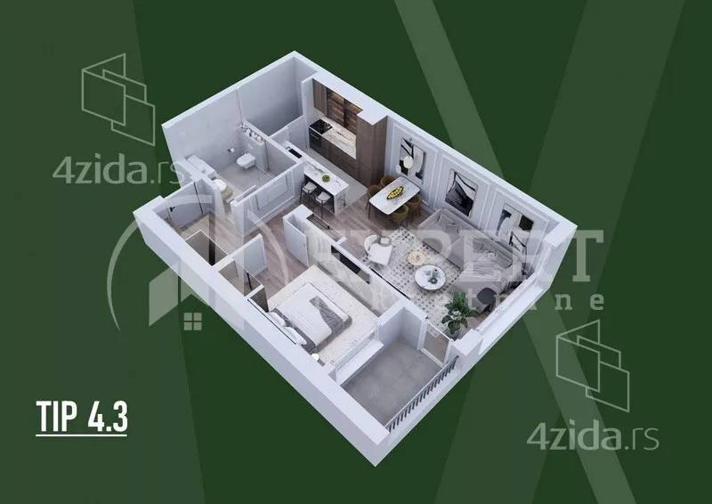 Dvosoban stan | 4zida