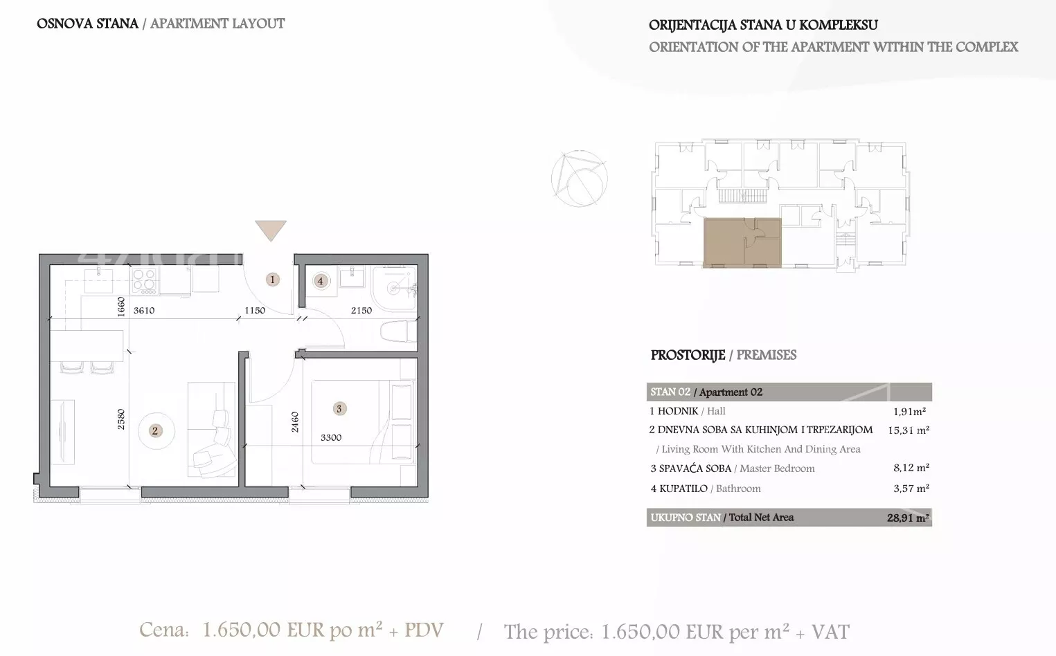 Jednosoban stan | 4zida