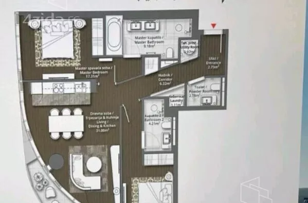 Trosoban stan | 4zida