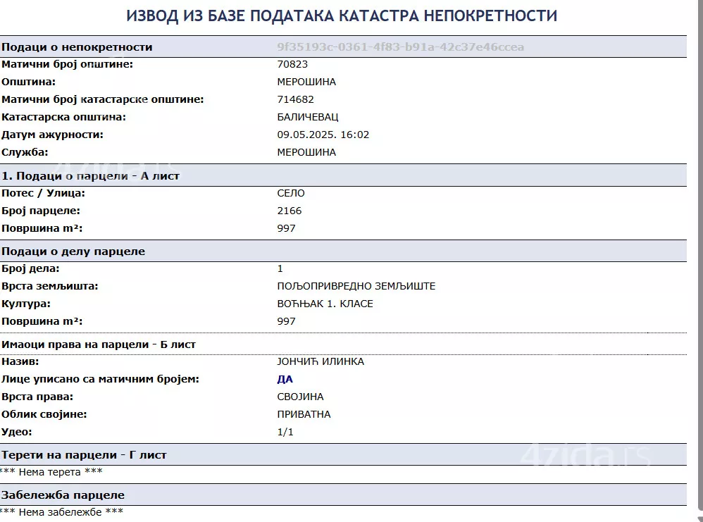 Poljoprivredno zemljište | 4zida
