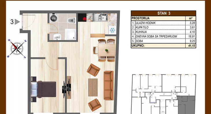 Dvosoban stan | 4zida