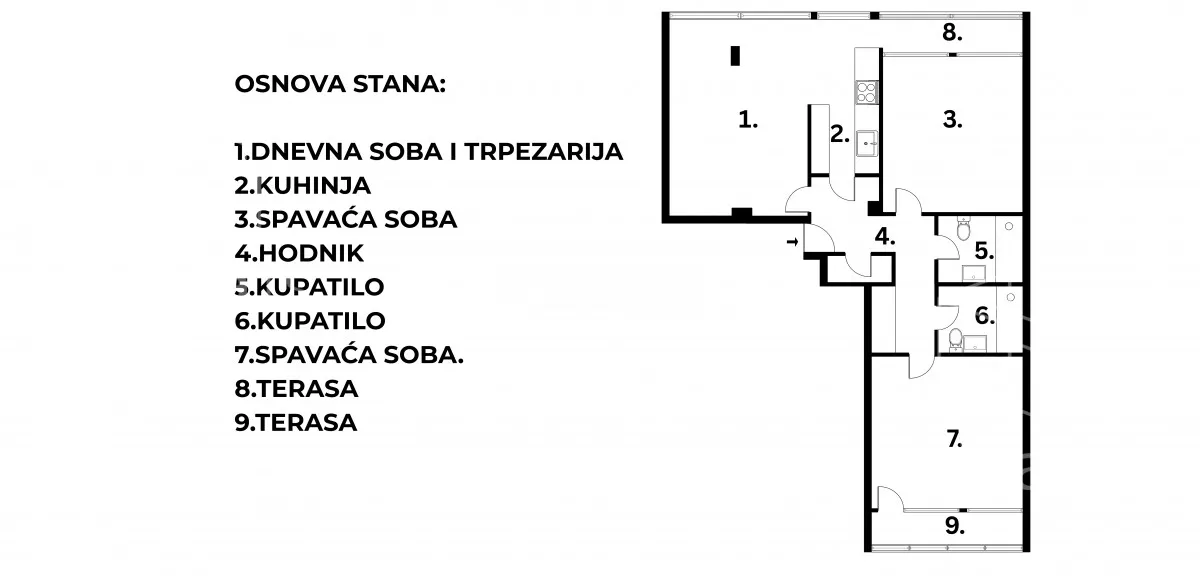 Trosoban stan | 4zida